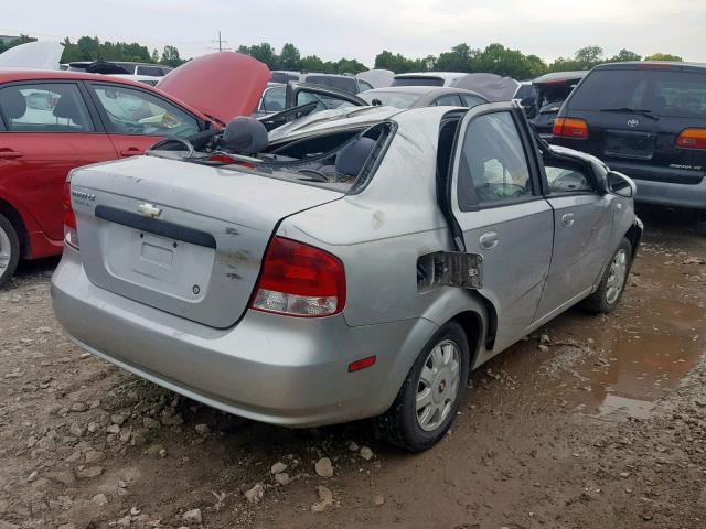 KL1TG52665B285233 - 2005 CHEVROLET AVEO LT GRAY photo 4