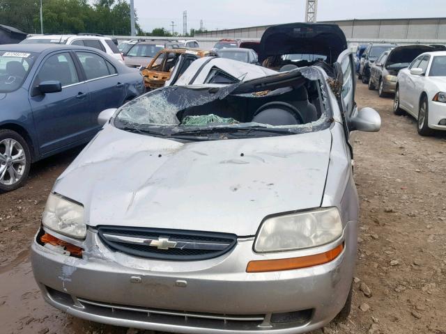 KL1TG52665B285233 - 2005 CHEVROLET AVEO LT GRAY photo 9