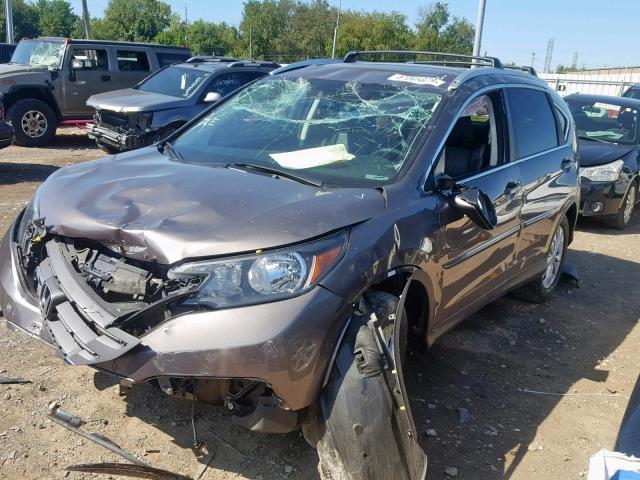 5J6RM4H76DL032468 - 2013 HONDA CR-V EXL BROWN photo 2