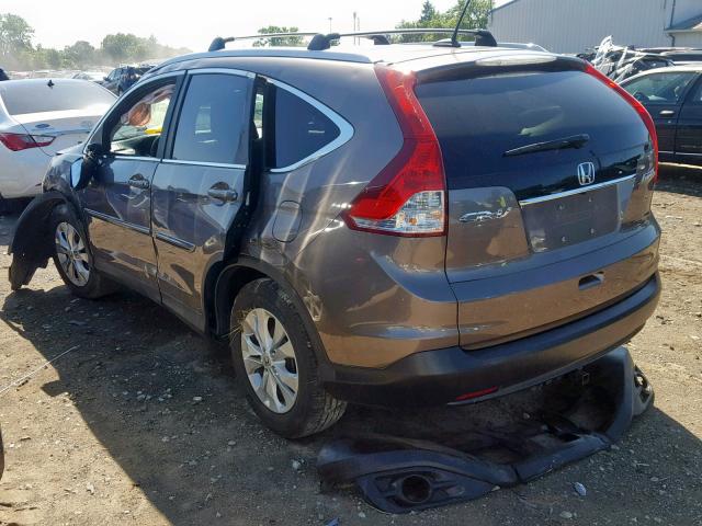 5J6RM4H76DL032468 - 2013 HONDA CR-V EXL BROWN photo 3