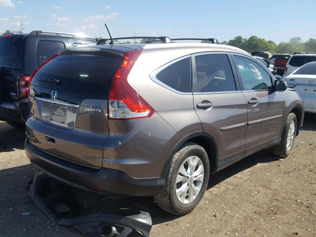 5J6RM4H76DL032468 - 2013 HONDA CR-V EXL BROWN photo 4