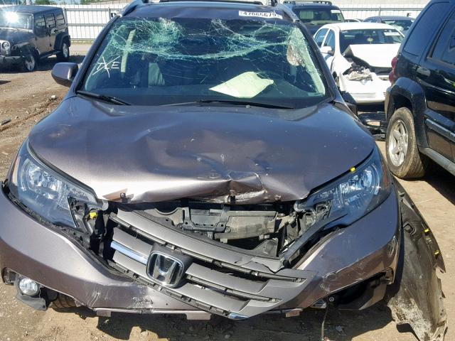 5J6RM4H76DL032468 - 2013 HONDA CR-V EXL BROWN photo 9