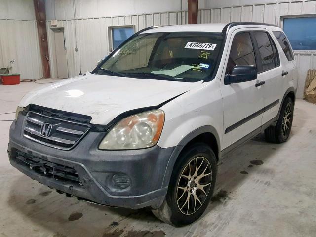 JHLRD685X6C023620 - 2006 HONDA CR-V LX WHITE photo 2