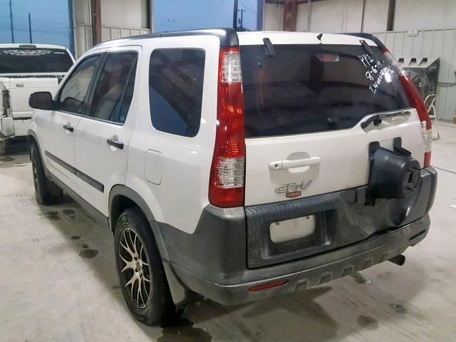 JHLRD685X6C023620 - 2006 HONDA CR-V LX WHITE photo 3