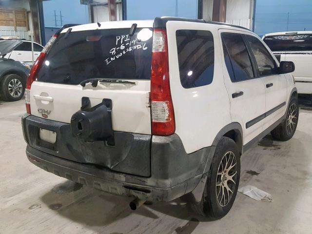 JHLRD685X6C023620 - 2006 HONDA CR-V LX WHITE photo 4