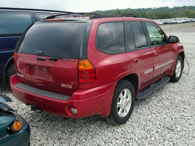 1GKDT13S142264466 - 2004 GMC ENVOY RED photo 4