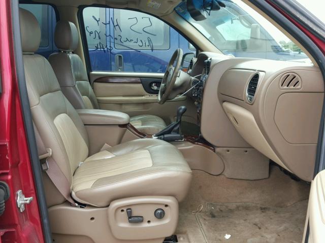 1GKDT13S142264466 - 2004 GMC ENVOY RED photo 5