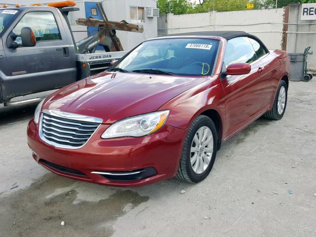 1C3BCBEBXCN134306 - 2012 CHRYSLER 200 TOURIN RED photo 2