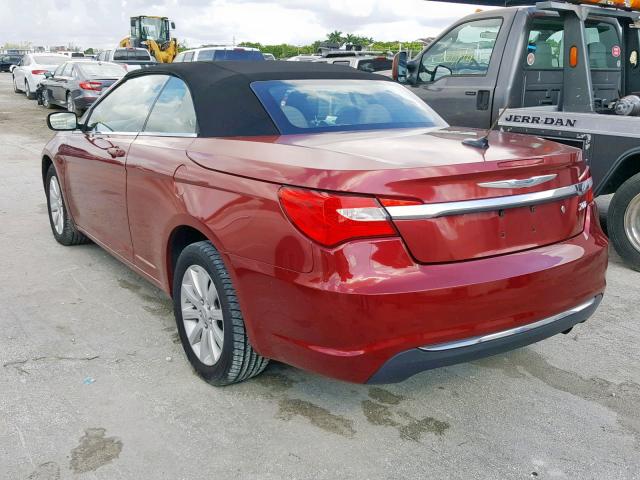 1C3BCBEBXCN134306 - 2012 CHRYSLER 200 TOURIN RED photo 3