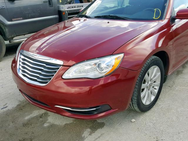 1C3BCBEBXCN134306 - 2012 CHRYSLER 200 TOURIN RED photo 9