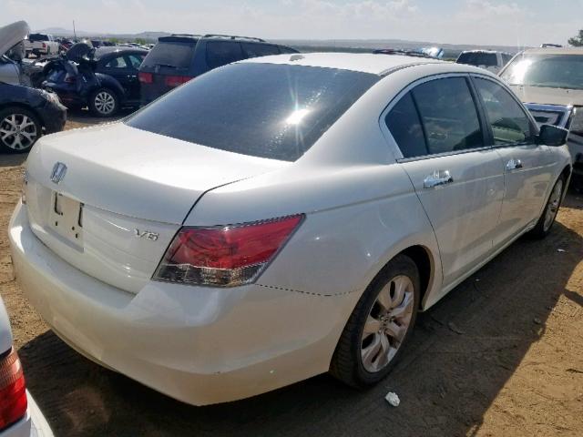 1HGCP36838A026090 - 2008 HONDA ACCORD EXL WHITE photo 4