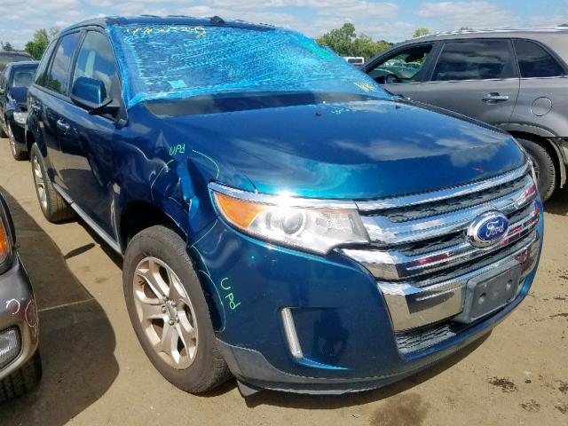 2FMDK3JCXBBB68828 - 2011 FORD EDGE SEL BLUE photo 1