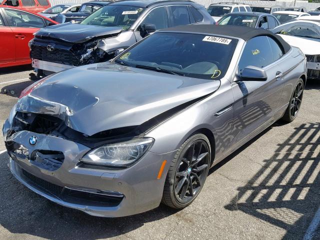 WBALZ3C57CDL73011 - 2012 BMW 650 I GRAY photo 2