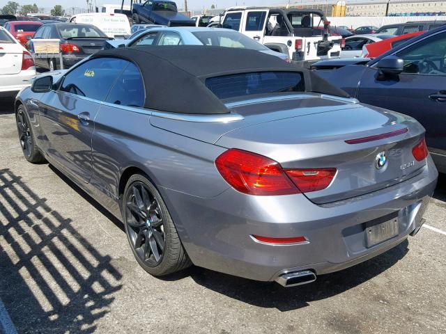 WBALZ3C57CDL73011 - 2012 BMW 650 I GRAY photo 3