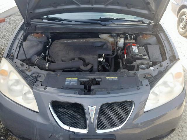 1G2ZF57B484300532 - 2008 PONTIAC G6 VALUE L GRAY photo 7