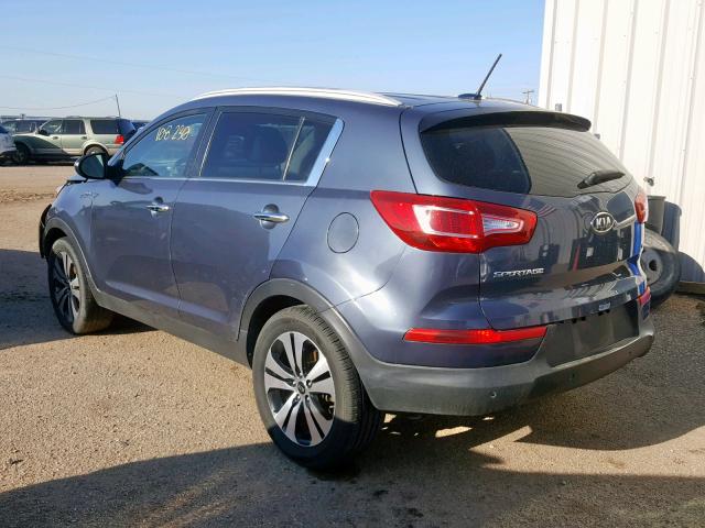 KNDPCCA28C7171971 - 2012 KIA SPORTAGE E BLUE photo 3