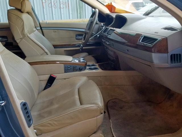 WBAHL83526DT02968 - 2006 BMW 750 I BLUE photo 5