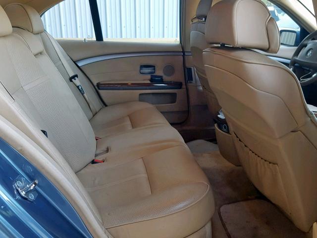 WBAHL83526DT02968 - 2006 BMW 750 I BLUE photo 6