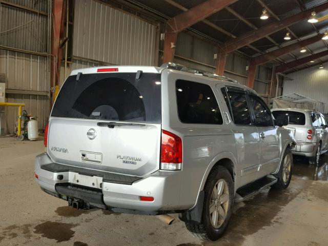 5N1BA0ND9BN613432 - 2011 NISSAN ARMADA SV SILVER photo 4