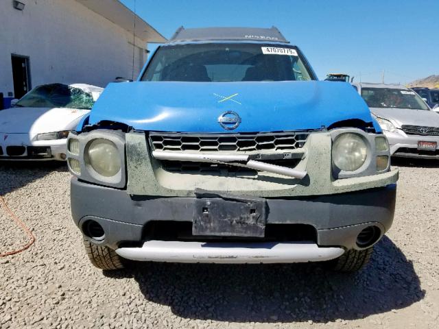 5N1ED28Y72C543861 - 2002 NISSAN XTERRA XE BLUE photo 9