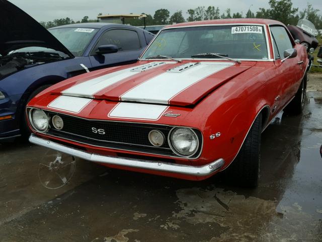 123377N191443 - 1967 CHEVROLET CAMERO RED photo 2