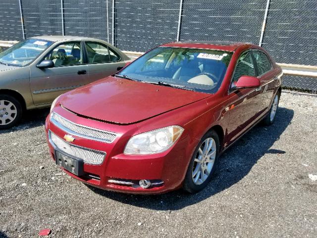 1G1ZK57798F241302 - 2008 CHEVROLET MALIBU LTZ წითელი ფოტო 2