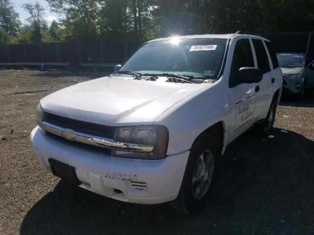 1GNDT13S182260992 - 2008 CHEVROLET TRAILBLAZE WHITE photo 2