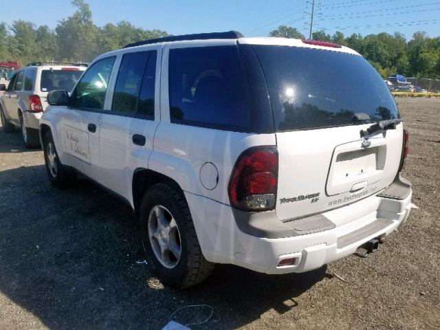 1GNDT13S182260992 - 2008 CHEVROLET TRAILBLAZE WHITE photo 3