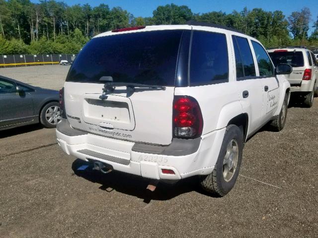 1GNDT13S182260992 - 2008 CHEVROLET TRAILBLAZE WHITE photo 4