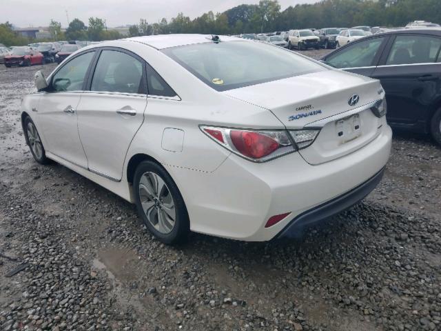 KMHEC4A45DA091767 - 2013 HYUNDAI SONATA HYB WHITE photo 3