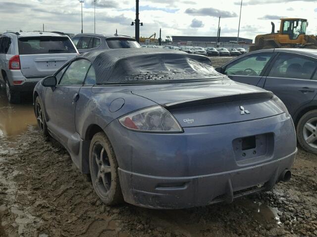 4A3AL45TX7E602467 - 2007 MITSUBISHI ECLIPSE SP GRAY photo 3