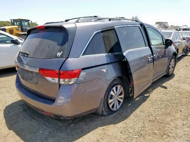 5FNRL5H68FB080288 - 2015 HONDA ODYSSEY EX GRAY photo 4