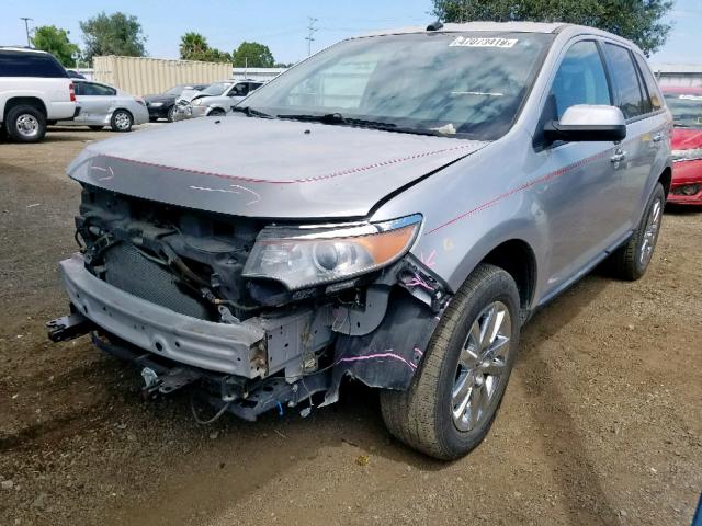 2FMDK3JC6BBB61665 - 2011 FORD EDGE SEL SILVER photo 2