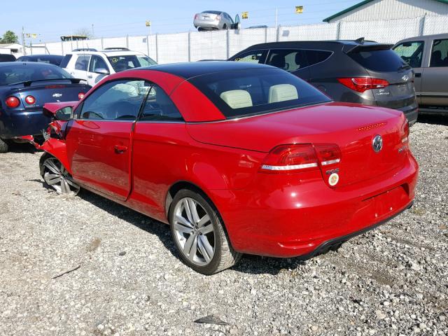 WVWFW7AH8CV017996 - 2012 VOLKSWAGEN EOS LUX 红色 照片 3