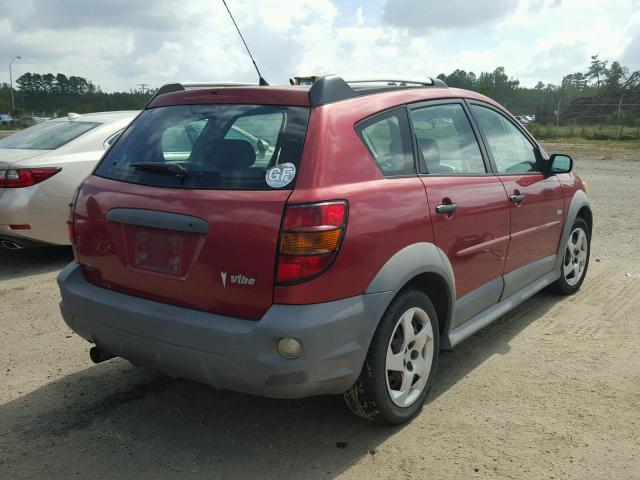 5Y2SL65876Z433501 - 2006 PONTIAC VIBE RED photo 4