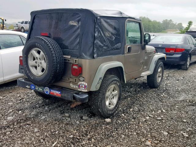 1J4FA39S83P304180 - 2003 JEEP WRANGLER C TAN photo 4