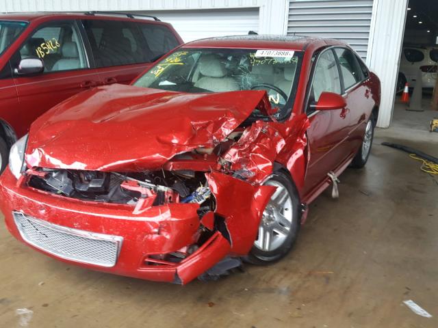 2G1WB5E32E1166500 - 2014 CHEVROLET IMPALA LIM RED photo 2