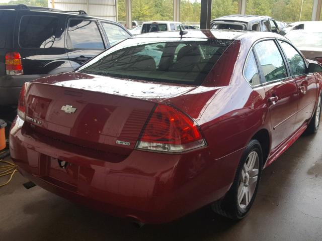 2G1WB5E32E1166500 - 2014 CHEVROLET IMPALA LIM RED photo 4