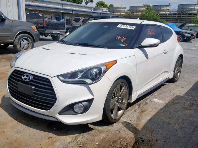 KMHTC6AE5FU232009 - 2015 HYUNDAI VELOSTER T WHITE photo 2