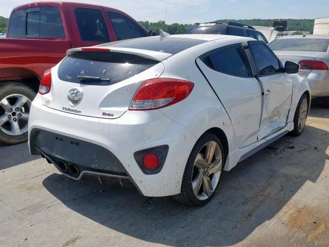 KMHTC6AE5FU232009 - 2015 HYUNDAI VELOSTER T WHITE photo 4