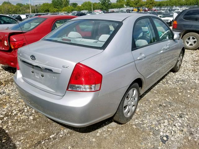 KNAFE221095619871 - 2009 KIA SPECTRA EX SILVER photo 4