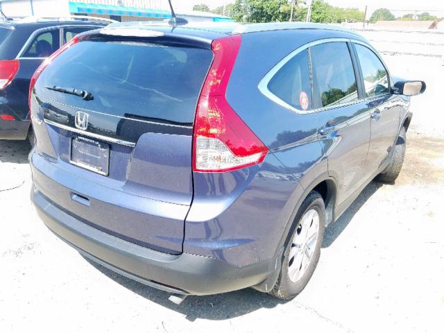 5J6RM3H76CL004596 - 2012 HONDA CR-V EXL BLUE photo 4