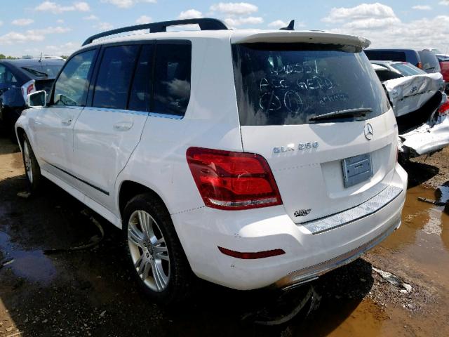 WDCGG0EB0FG400350 - 2015 MERCEDES-BENZ GLK 250 BL WHITE photo 3