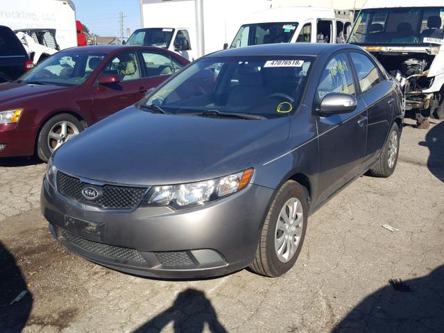 KNAFU4A29A5818446 - 2010 KIA FORTE EX GRAY photo 2