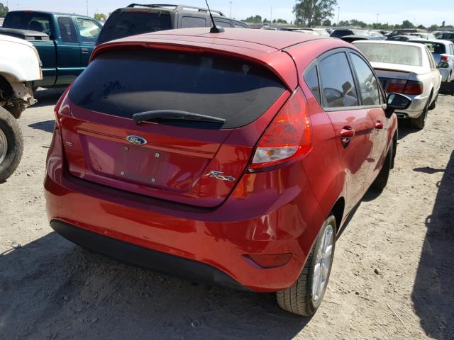 3FADP4EJ2CM159535 - 2012 FORD FIESTA SE RED photo 4