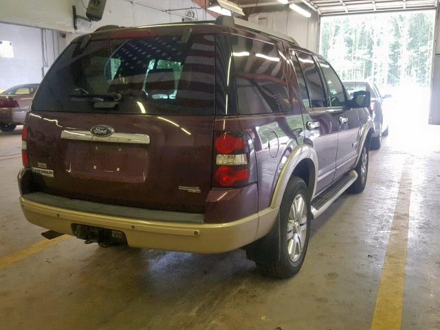 1FMEU64E26UB24528 - 2006 FORD EXPLORER E BURGUNDY photo 4