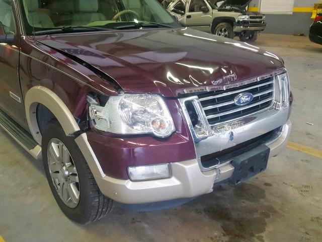 1FMEU64E26UB24528 - 2006 FORD EXPLORER E BURGUNDY photo 9