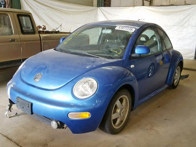 3VWCD21C6YM475440 - 2000 VOLKSWAGEN NEW BEETLE ლურჯი ფოტო 2