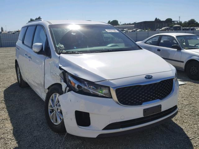 KNDMB5C1XG6127164 - 2016 KIA SEDONA LX WHITE photo 1