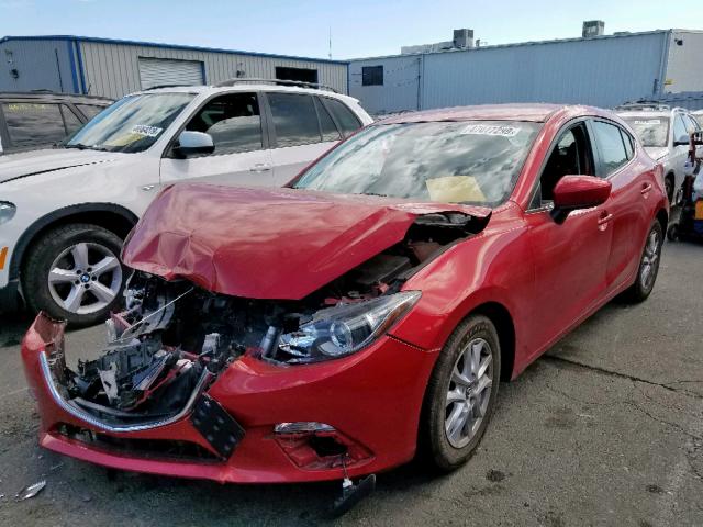 JM1BM1L71E1104848 - 2014 MAZDA 3 TOURING RED photo 2